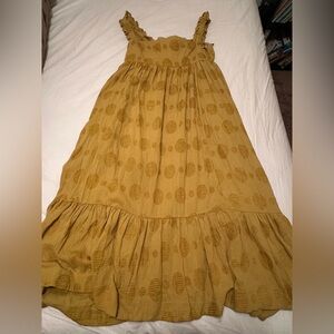 Mustard Yellow Miou Muse Cotton Dress
